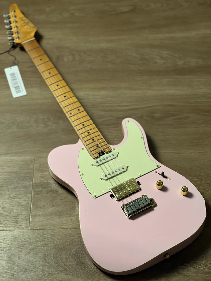 Soloking MT-1 Deluxe 22 HSS in Shell Pink with Gold Hardware Nafiri Special Run JESCAR