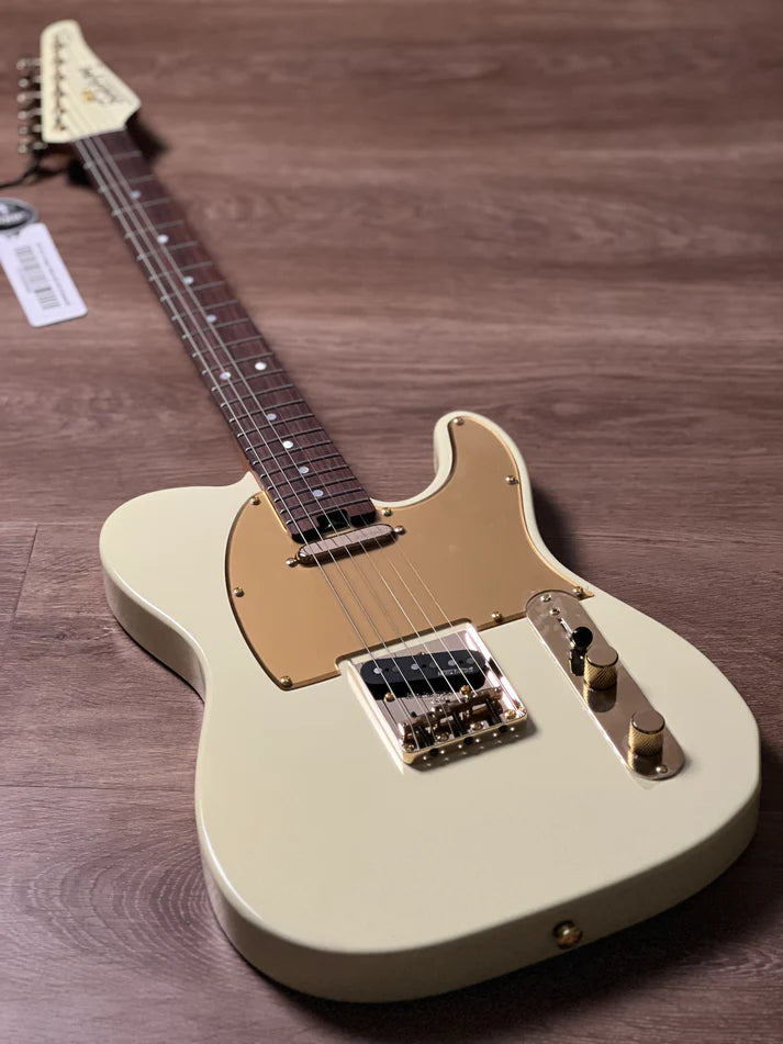 Soloking MT-1G Elite in Vintage White with Gold Hardware and Rosewood FB