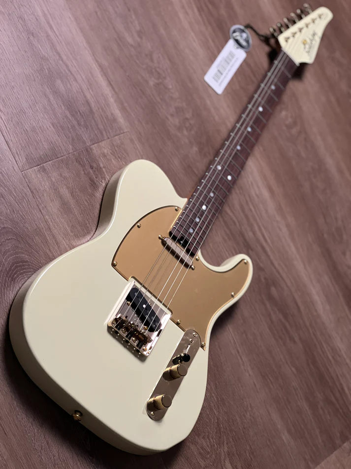 Soloking MT-1G Elite in Vintage White with Gold Hardware and Rosewood FB