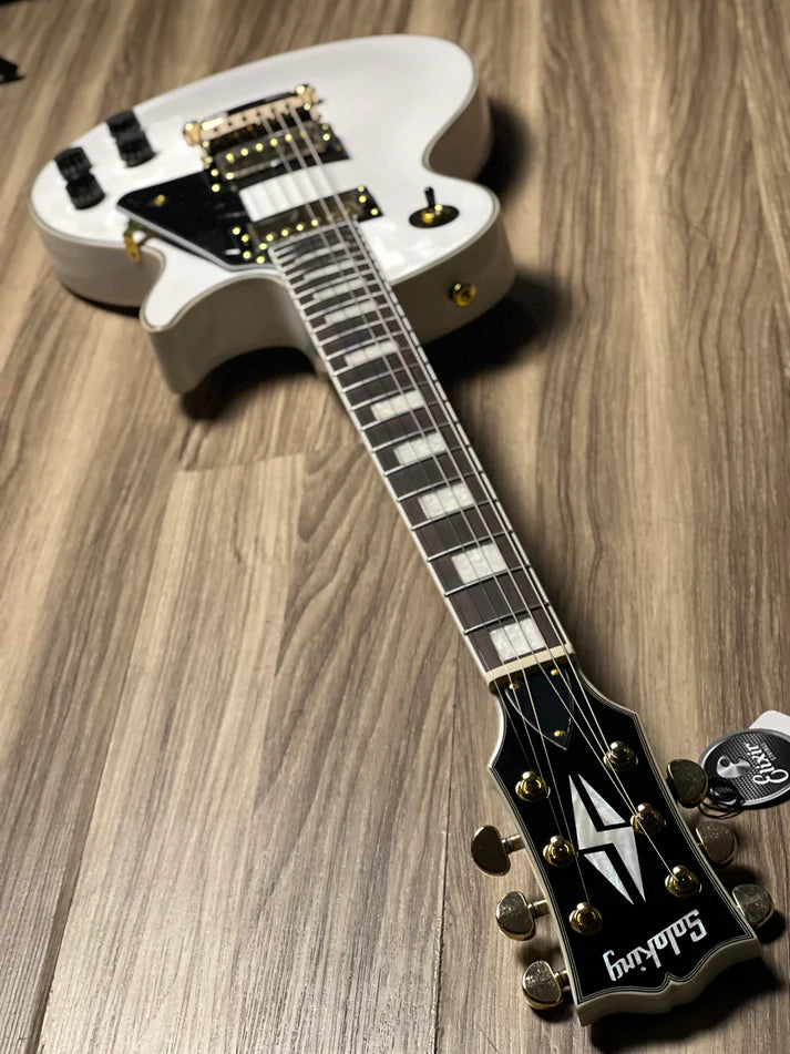 Soloking SLC60 in Alpine White with Gold Hardware