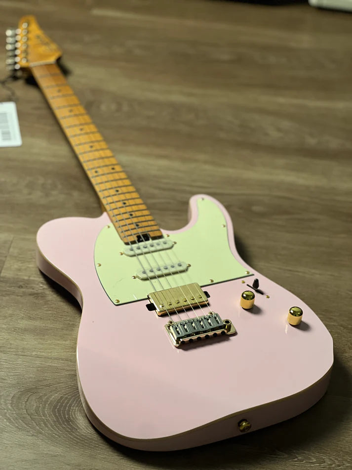 Soloking MT-1 Deluxe 22 HSS in Shell Pink with Gold Hardware Nafiri Special Run JESCAR