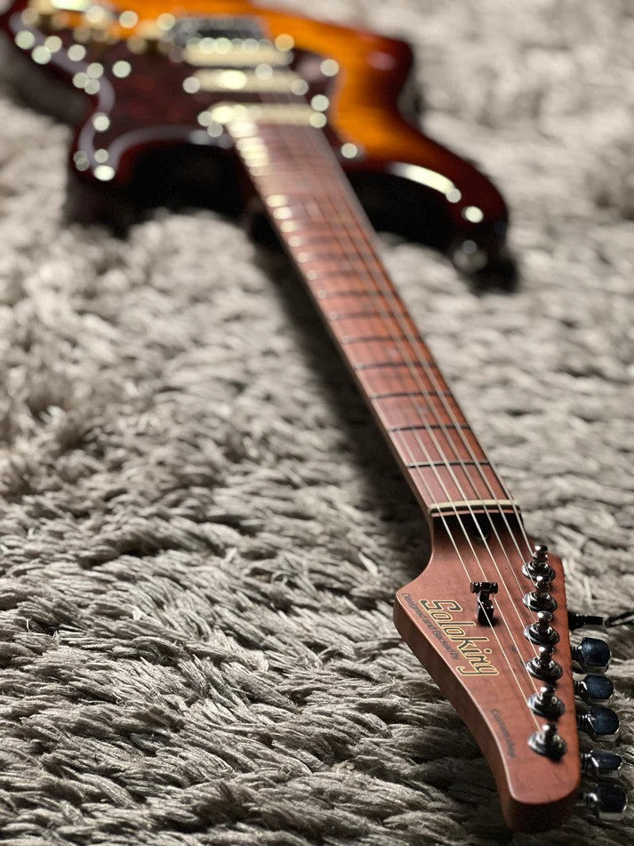 Soloking MS-1 FM Artisan with Roasted Flame Maple Neck in Bourbon Burst Nafiri Special Run