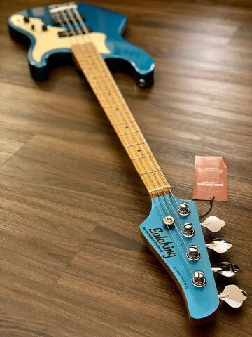 Soloking MJ-1 Classic Bass in Lake Placid Blue with Roasted Maple Neck