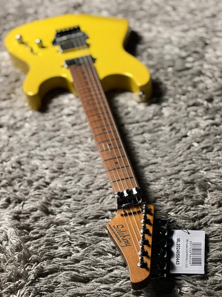 Soloking MS-1 Custom 24 HH FR Flat Top in Bumblebee Yellow Nafiri Special Run