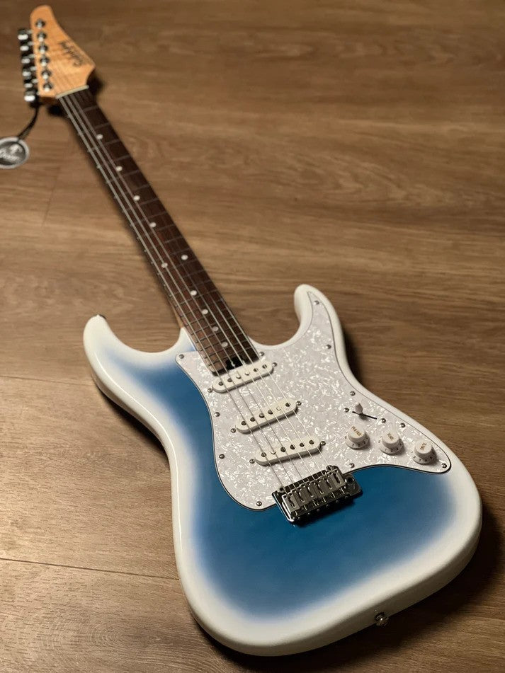 Soloking MS-1 Classic SSS Quilt in Marble Blue Burst with Rosewood FB Nafiri Special Run