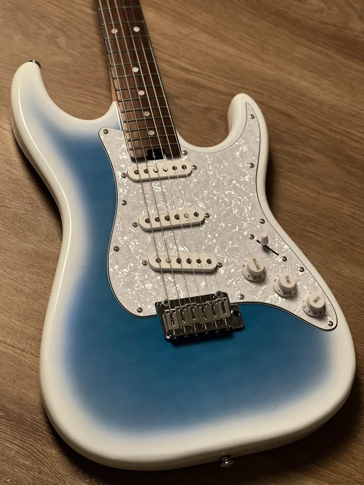 Soloking MS-1 Classic SSS Quilt in Marble Blue Burst with Rosewood FB Nafiri Special Run