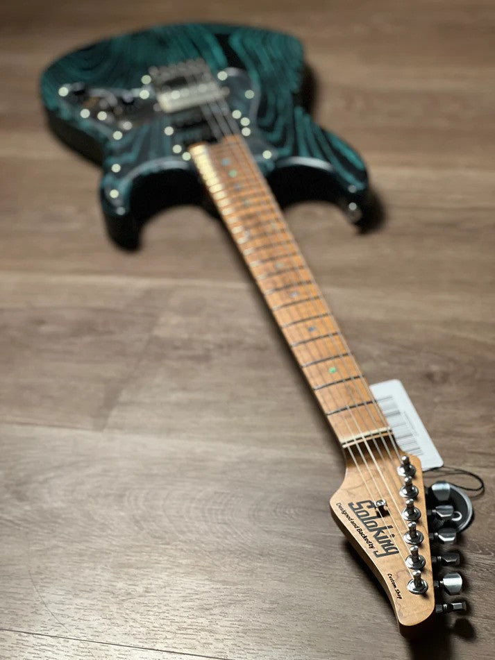 Soloking MS-1 AT Akbar Tsai Signature Series in Driftwood Black with Blue Lining