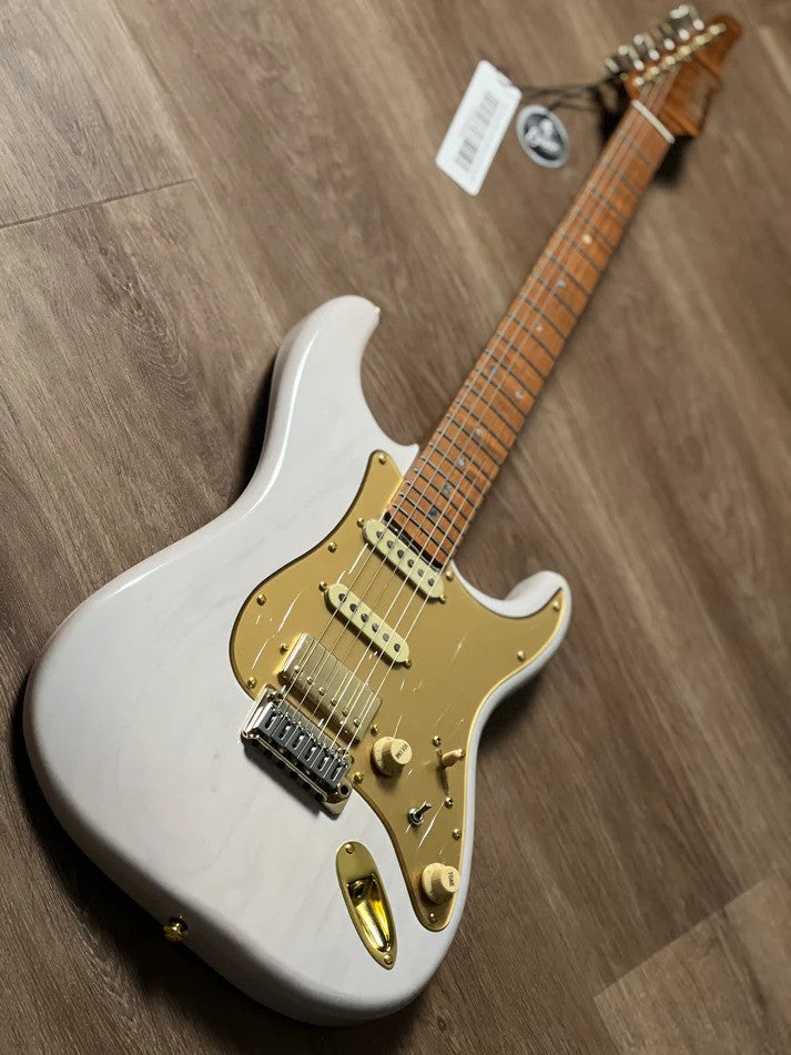 Soloking MS-1 Artisan in White Blonde with Roasted Flame Maple Neck Nafiri Special Run JESCAR