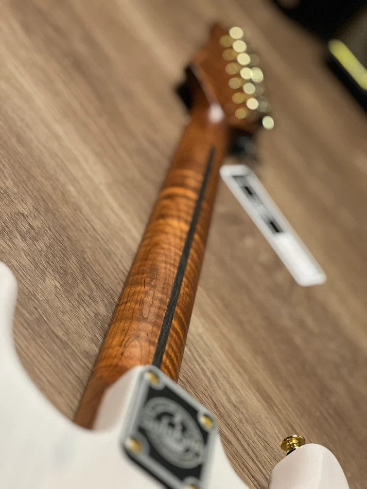 Soloking MS-1 Artisan in White Blonde with Roasted Flame Maple Neck Nafiri Special Run JESCAR
