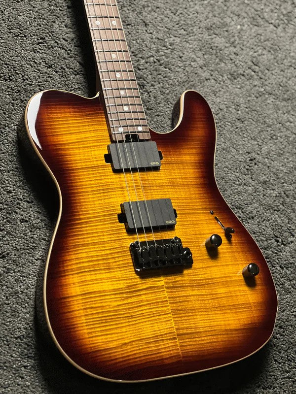Soloking MT-1 FM 24 Deluxe MKII MOD with EMG 85/85 in Bengal Burst