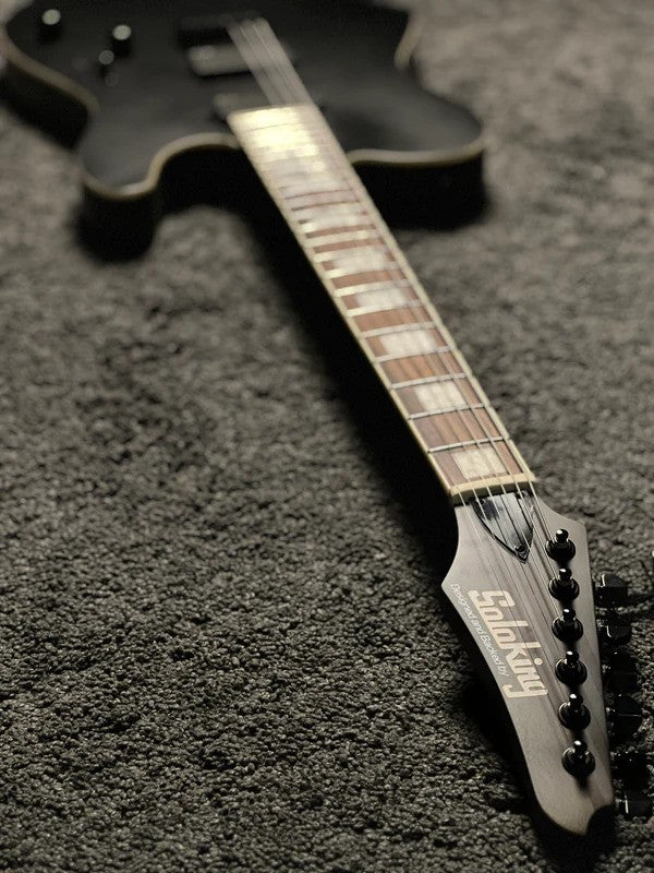 Soloking MT-1 Deluxe HH 24 Neck Thru MOD with EMG 81/85 in Satin Black Matte Nafiri Special Run