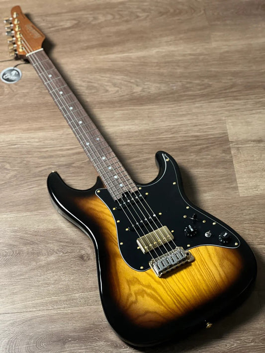 Soloking MS-1 Classic ASH in 2 Color Sunburst with Gold Hardware and Rosewood FB Nafiri Special Run