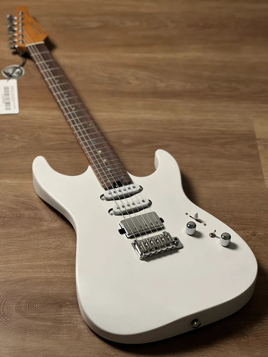 Soloking MS-1 Custom 24 HSS Flat Top with Rosewood FB in White Gloss Nafiri Special Run