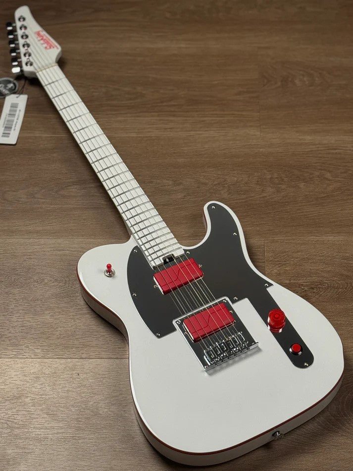 Soloking MT-1 Custom Lithography John 5 Tribute MOD in Artic White and Fishman Fluence Pickups
