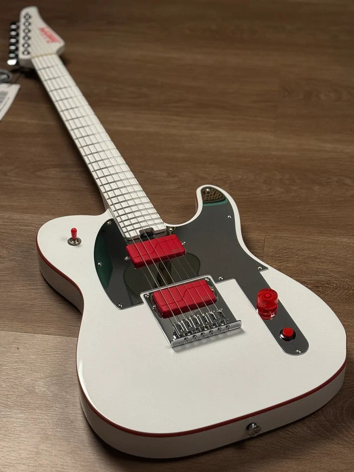 Soloking MT-1 Custom Lithography John 5 Tribute MOD in Artic White and Fishman Fluence Pickups