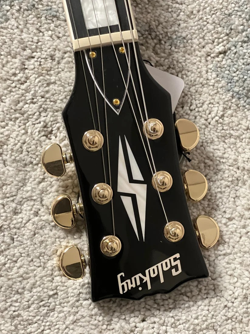 Soloking SLC60 MKII in Black Beauty with Gold Hardware (Altered Headstock)