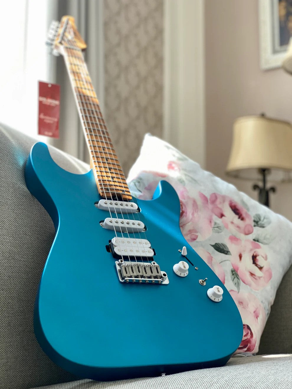 Soloking MS-1 Custom 24 HSS Flat Top in Satin Blue Matte Nafiri Special Run