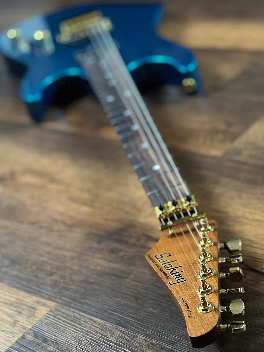Soloking MS-1 Custom 24 HH FR Flat Top in Miami Blue Nafiri Special Run