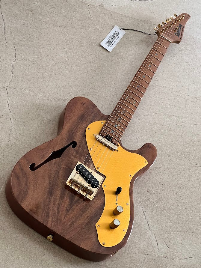 Soloking MT-1 Thinline FMN KOA Elite with Gold Hardware in Natural