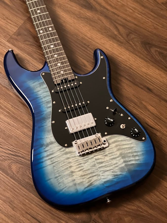 Soloking MS-1 Classic MKII in Denim Burst with 5A Flame Top Nafiri Special Run JESCAR