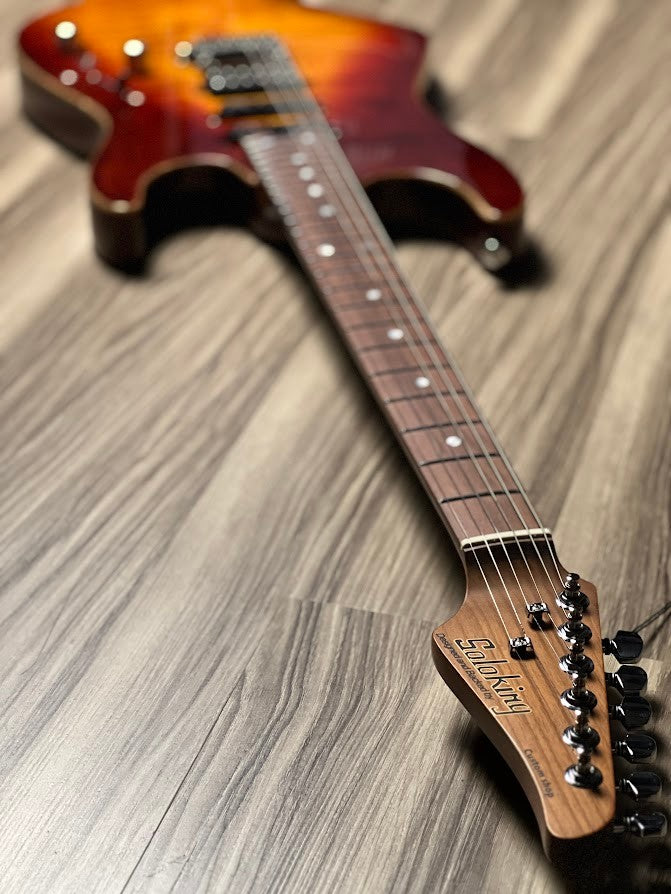 Soloking MS-1 Custom 24 HSS Flat Top in Fire Wakesurf with Rosewood FB Jescar