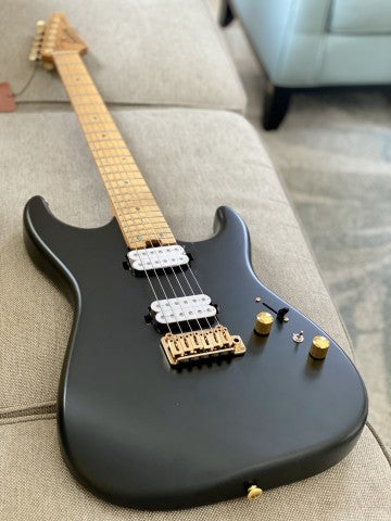 Soloking MS-1 Custom 24 HH in Satin Black Beauty Matte with Roasted Maple Neck and Alder Body