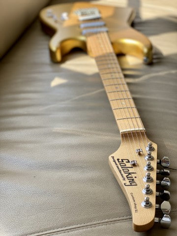 Soloking MS-1 Custom 22 SSS in Satin Shoreline Gold Matte with Roasted Maple Neck and Alder Body