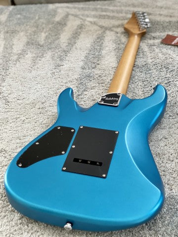 Soloking MS-1 Custom 22 SSS in Satin Electric Blue Matte with Roasted Maple Neck and Alder Body