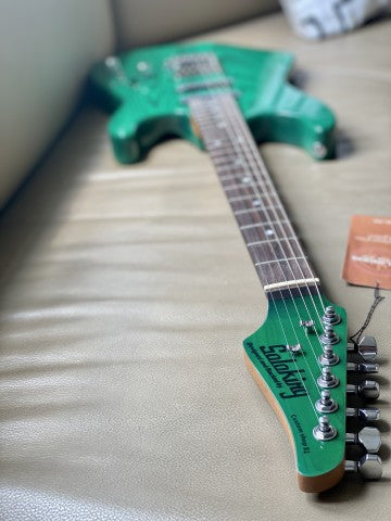 Soloking MS-1 Custom in Transparent Green with Roasted Maple Neck and Ash Body