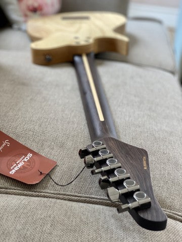 Soloking S408 in Natural with One Piece Rosewood Neck and American Ash Body