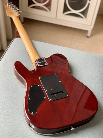 Soloking MT-1 Custom 24 Quilt in Seethru Magenta with Roasted Neck and Rosewood FB