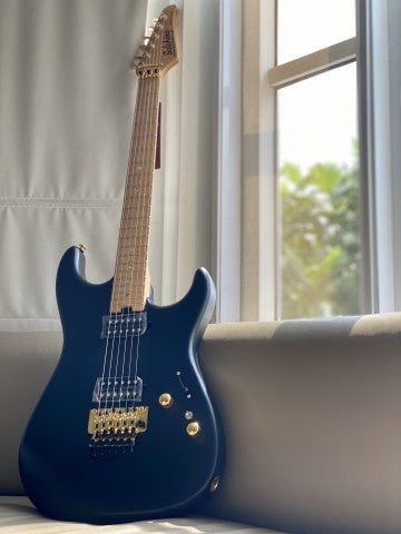 Soloking MS-1 Custom 22 HH FR in Satin Black Matte with Floyd Rose and Gold Hardware