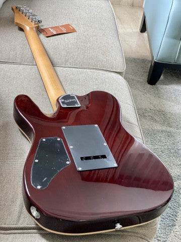 Soloking MT-1 Custom 24 Flame in Seethru Black with Roasted Neck and Rosewood FB