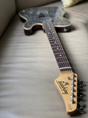 Soloking MT-1 Custom 24 Quilt in Seethru Black with Roasted Neck and Rosewood FB