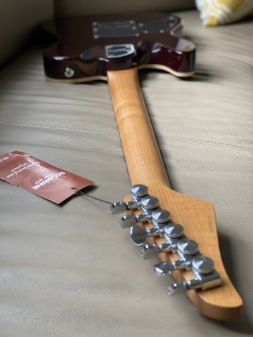 Soloking MT-1 Custom 24 Quilt in Seethru Black with Roasted Neck and Rosewood FB