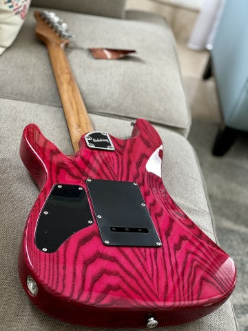 Soloking MS-1 Custom in Transparent Magenta with Roasted Maple Neck and Ash Body