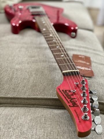 Soloking MS-1 Custom in Transparent Magenta with Roasted Maple Neck and Ash Body