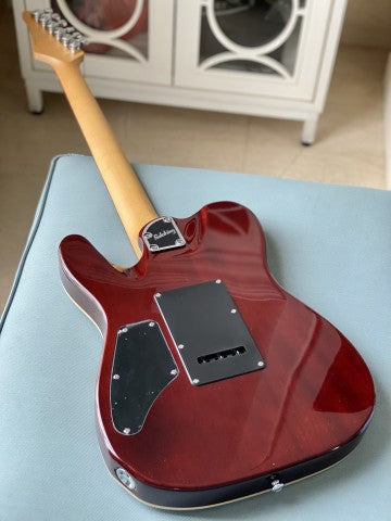 Soloking MT-1 Custom 24 Flame in Seethru Blue with Roasted Neck and Rosewood FB