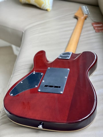 Soloking MT-1 Custom 24 Quilt in Seethru Blue with Roasted Neck and Rosewood FB