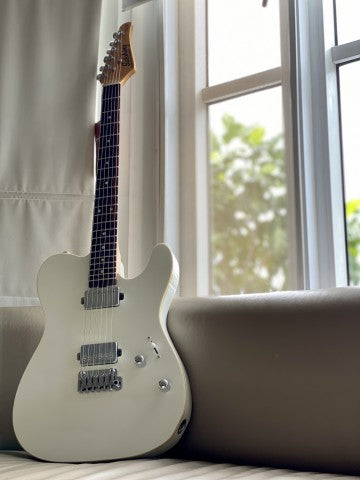 Soloking MT-1 Modern HH in Pearl White Metallic with Roasted Neck