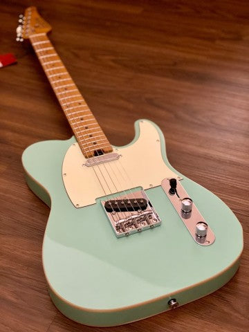 Soloking T-1B Vintage MKII with Roasted Maple Neck and FB in Surf Green