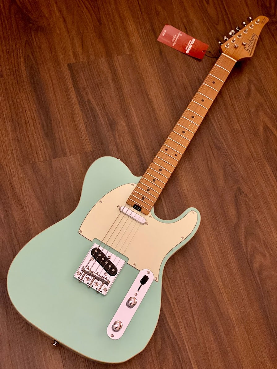 Soloking T-1B Vintage MKII with Roasted Maple Neck and FB in Surf Green