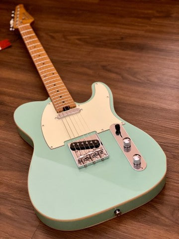 Soloking T-1B Vintage MKII with Roasted Maple Neck and FB in Surf Green