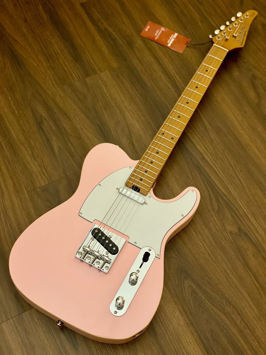 Soloking T-1B Vintage MKII with Roasted Maple Neck and FB in Shell Pink