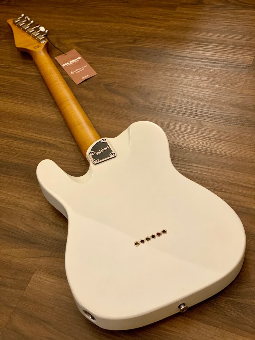Soloking MT-1 Vintage MKII with Roasted Maple Neck in Olympic White