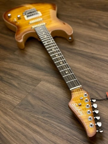 Soloking MS-1 Custom 22 HSS FM Flat Top in Honeyburst (Nafiri Music Special Run)