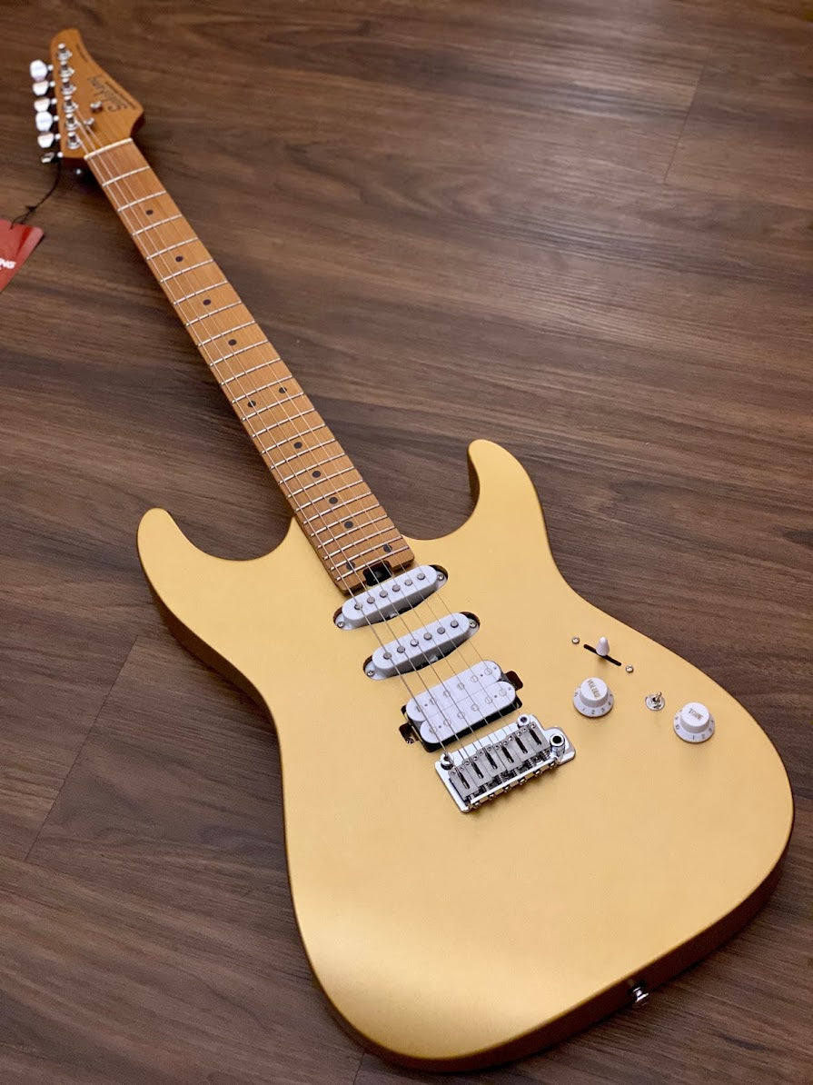 Soloking MS-1 Custom 24 HSS Flat Top in Satin Shoreline Gold (Nafiri Music Special Run)