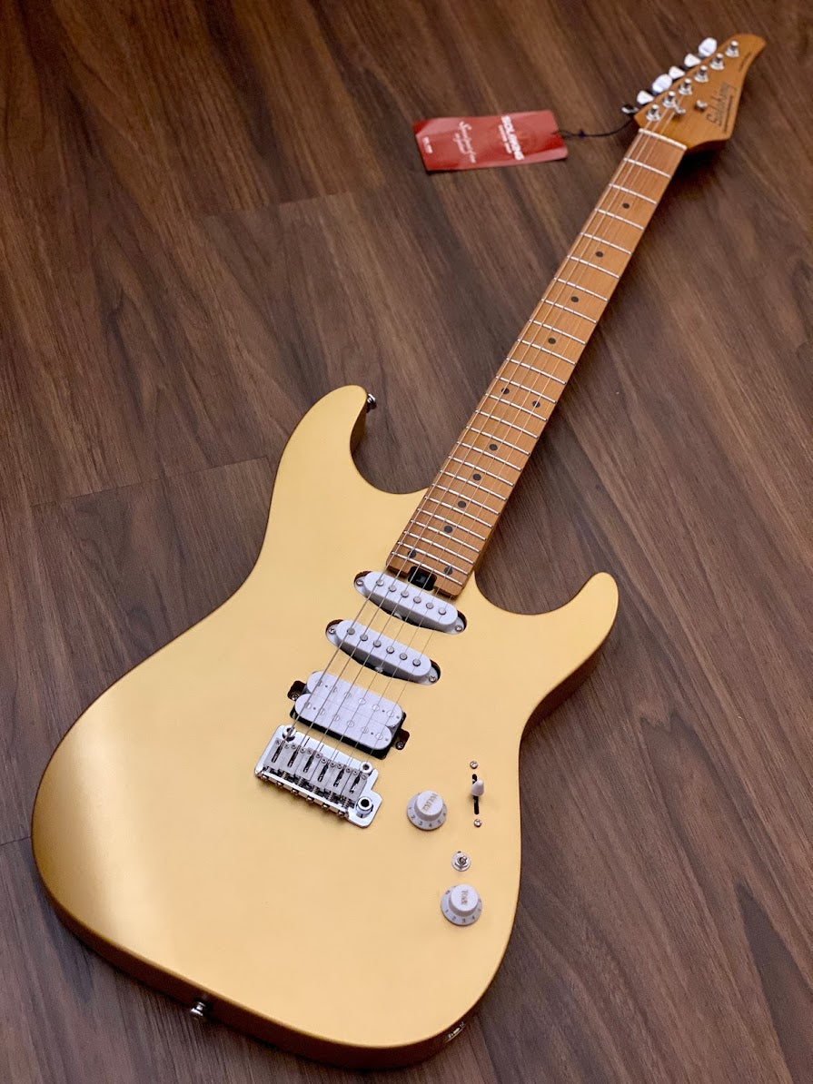 Soloking MS-1 Custom 24 HSS Flat Top in Satin Shoreline Gold (Nafiri Music Special Run)