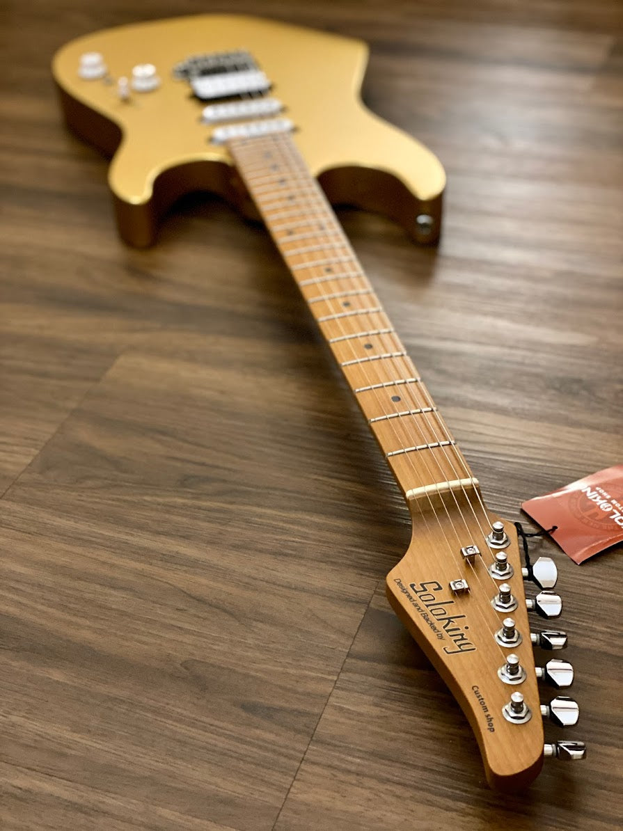 Soloking MS-1 Custom 24 HSS Flat Top in Satin Shoreline Gold (Nafiri Music Special Run)