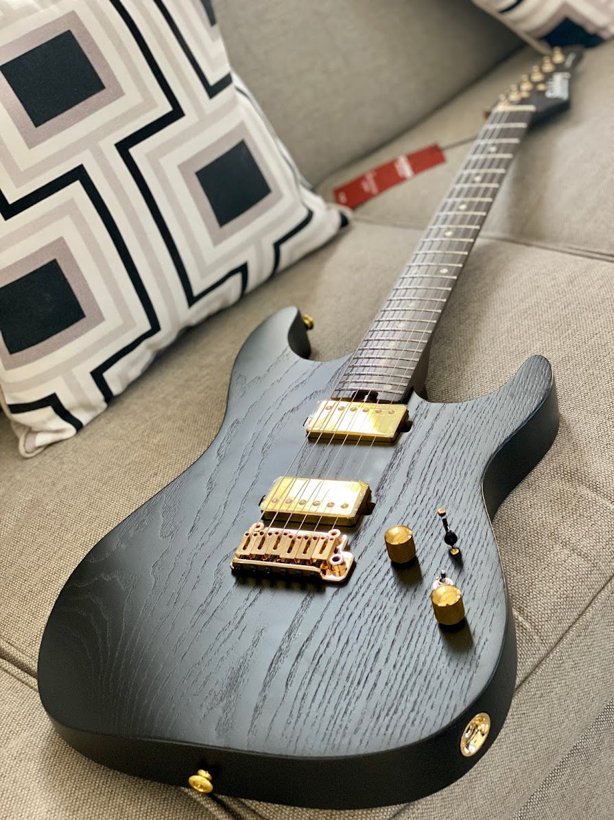 Soloking MS-1 Custom 24 HH Flat Top in Open Pore Black Satin Nafiri Special Run